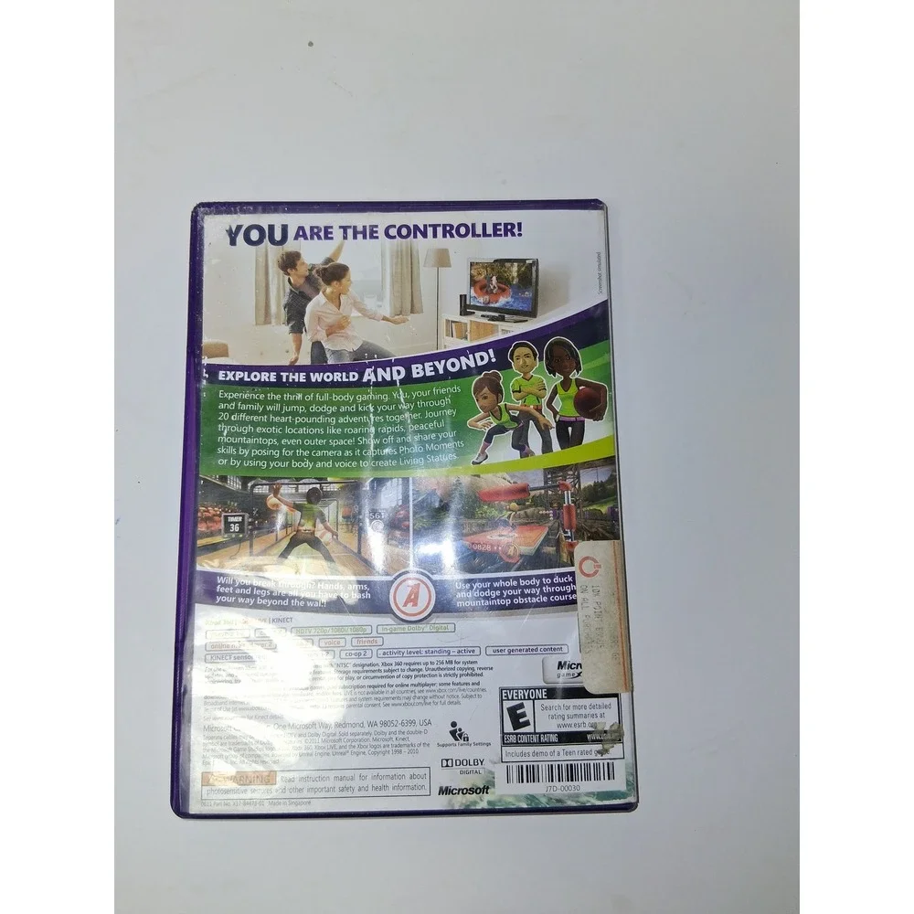 Kinect Adventures! Xbox 360 Game Complete in Box Microsoft Kids Family
